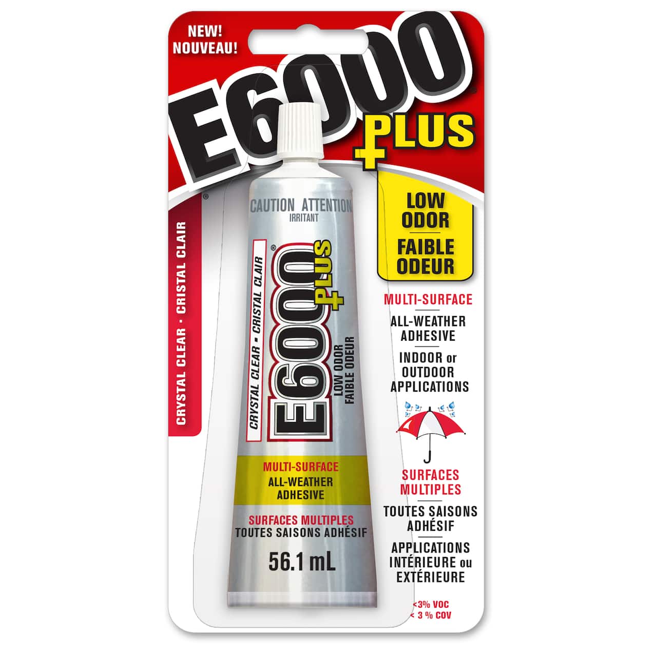 E6000® Plus Crystal Clear All-Weather Adhesive